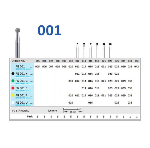 Horico-FG 001 Diamond Ball Bur - MedBazar.PK