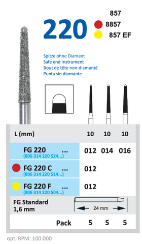 Horico - FG 220 Diamond Bur