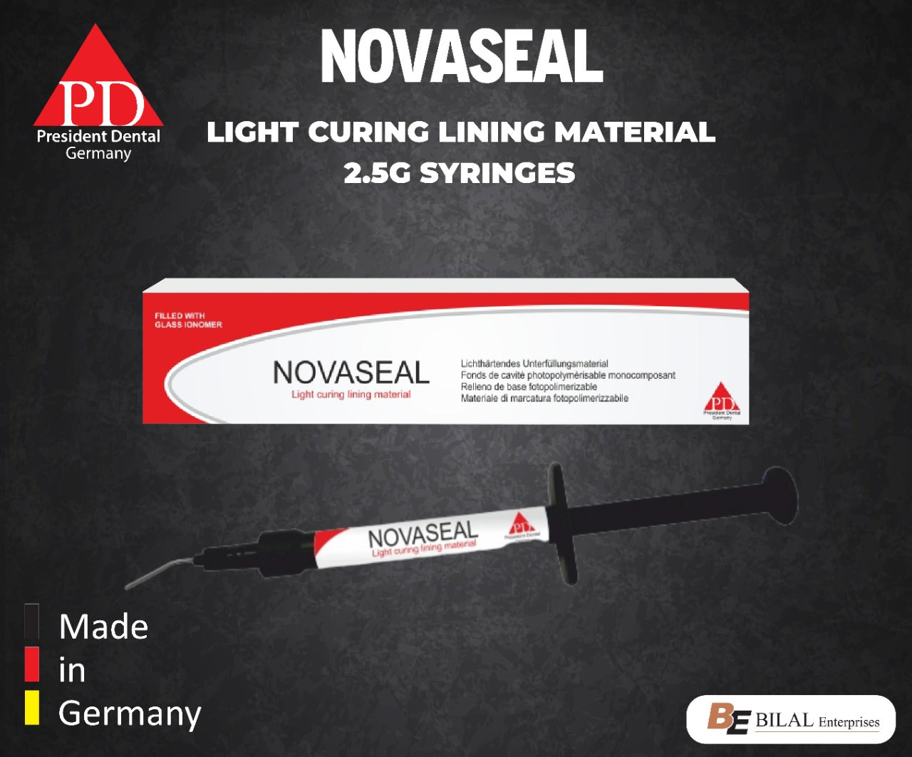 President Dental - NovaSeal (Light Cure Lining Material)